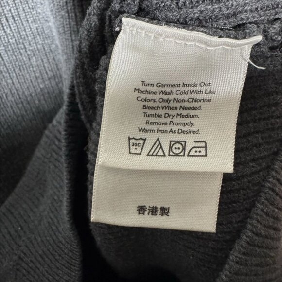 VTG Eddie Bauer Mens Large Gray Thick Cotton Knit Long Sleeve Pullover Sweater - Picture 6 of 6